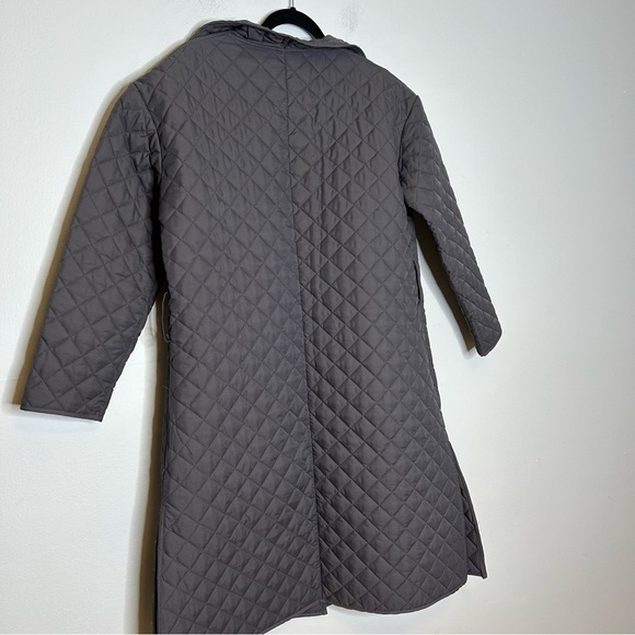 Beulah Quilted Dusty Purple Long Coat - Picture 6 of 13